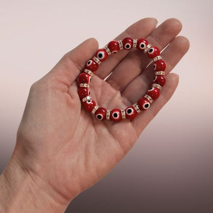 Evil Eye Beaded Bracelets - Red