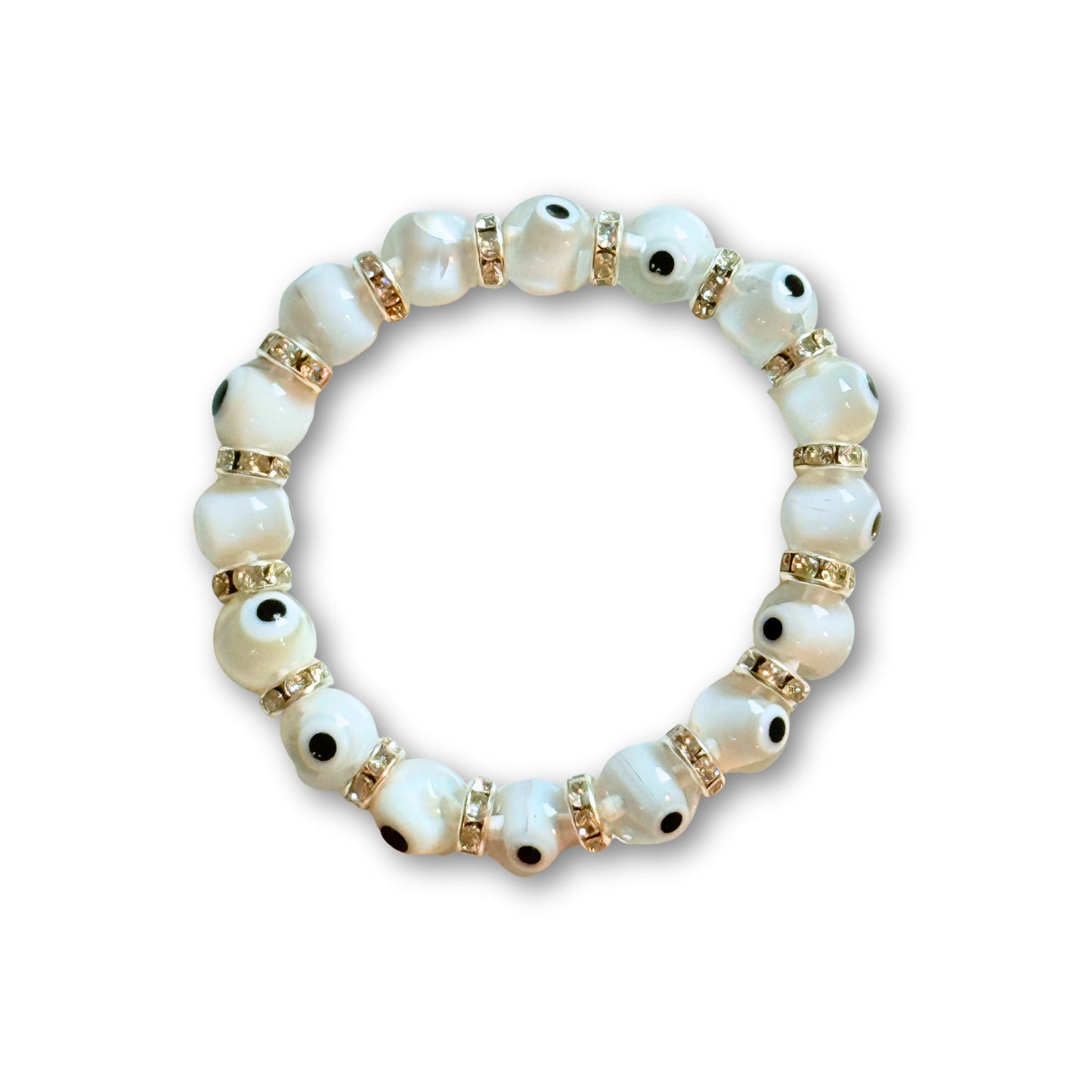 Evil Eye Beaded Bracelets - White