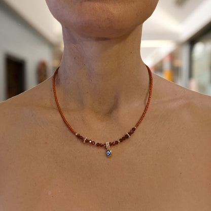 Evil Eye Charm Necklaces - Red