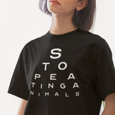Stop Eating Animals Eye Exam T-Shirt - Vegan America