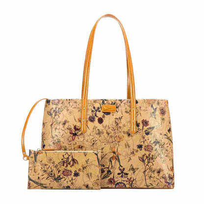 Debut Casual Kraft Paper Floral Tote - Vegan