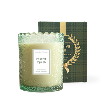 Festive Noble Fir Natural Candle 8oz Kaia Collection
