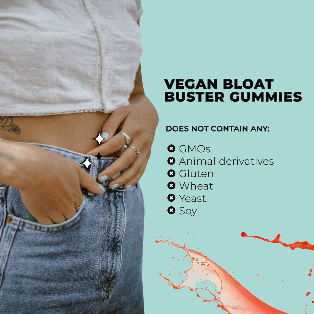 Organic Vegan Probiotic Gummies: Gas & Bloating Relief