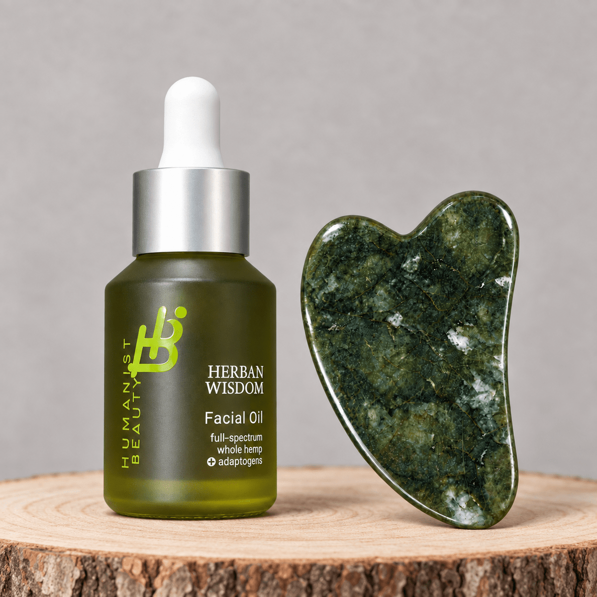 Herban Wisdom® Facial Oil + Gua Sha Tool - Vegan America