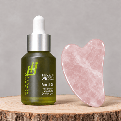 Herban Wisdom® Facial Oil + Gua Sha Tool - Vegan America