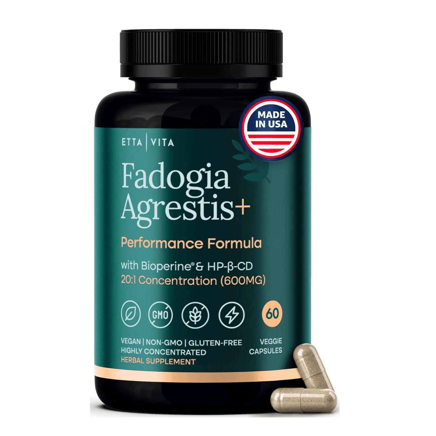 Organic Fadogia Agrestis 600mg for Natural Test Support - Vegan America