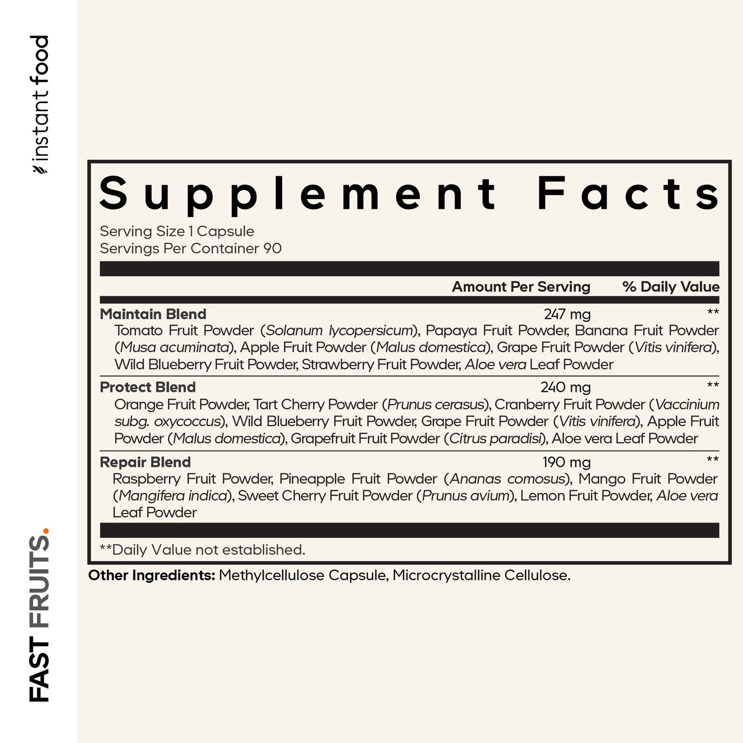 Instantfood Fast Fruits Vitamins