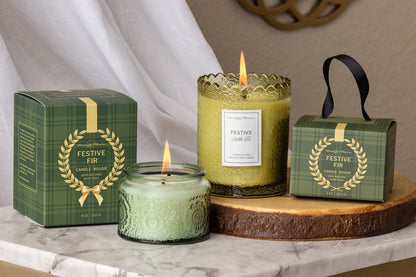 Festive Noble Fir Natural Candle