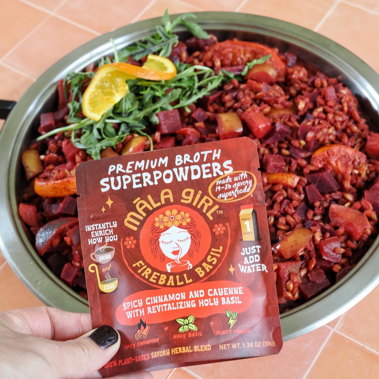 Fireball Basil Superfood Broth Powder - Vegan America