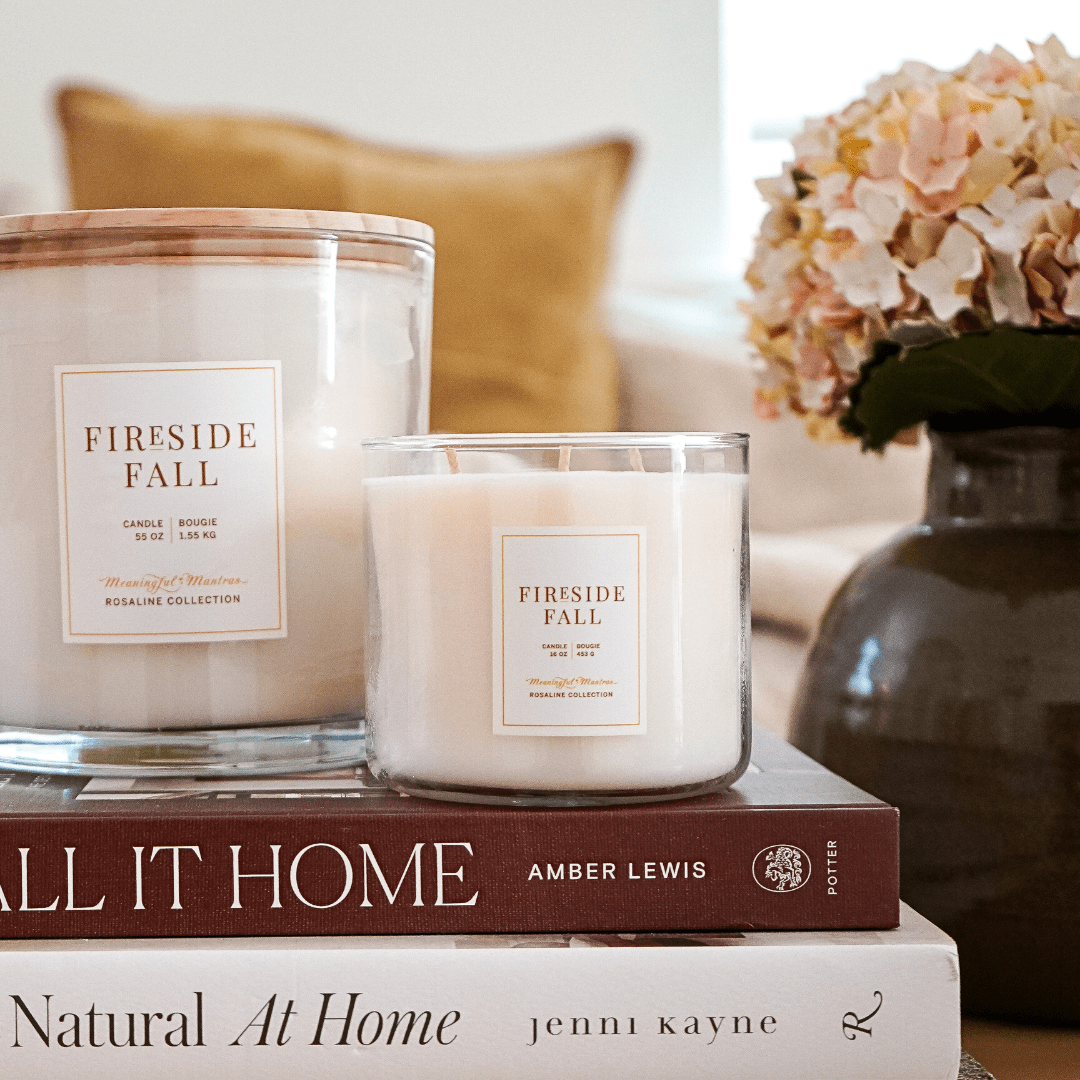 Fireside Fall Natural Candle 16oz 3 - Wick - Vegan America