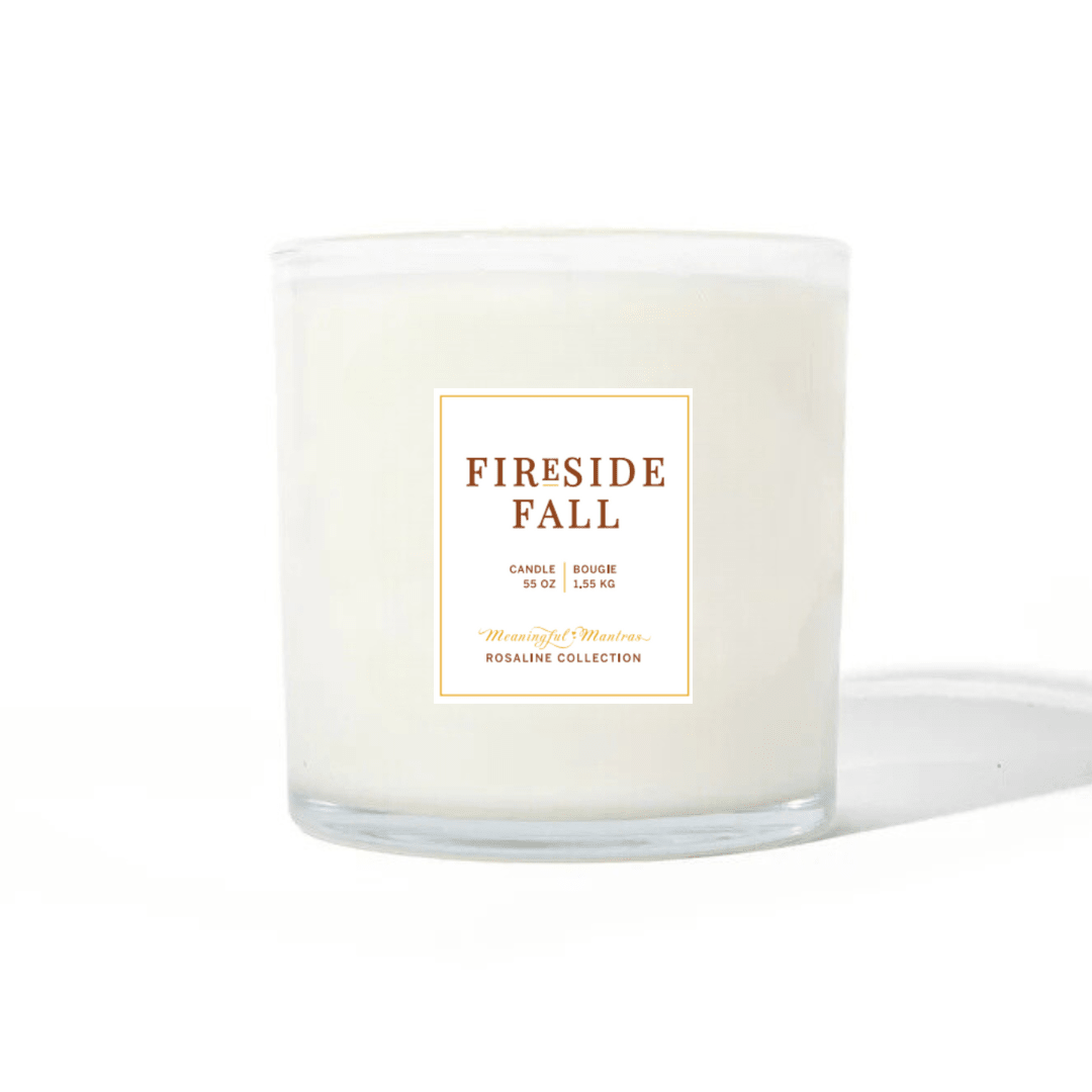 Fireside Fall Natural Candle 55oz Rosaline Collection - Vegan America