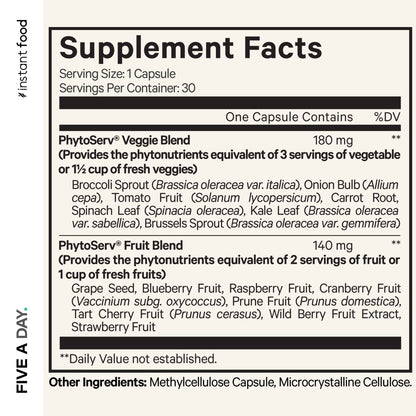 Instantfood Five A Day Fruits & Veggies Vitamins