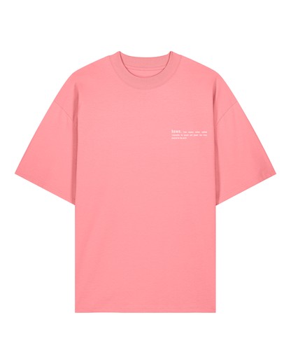 Men's Organic Cotton Signature Oversized T-Shirt | Flamingo Pink