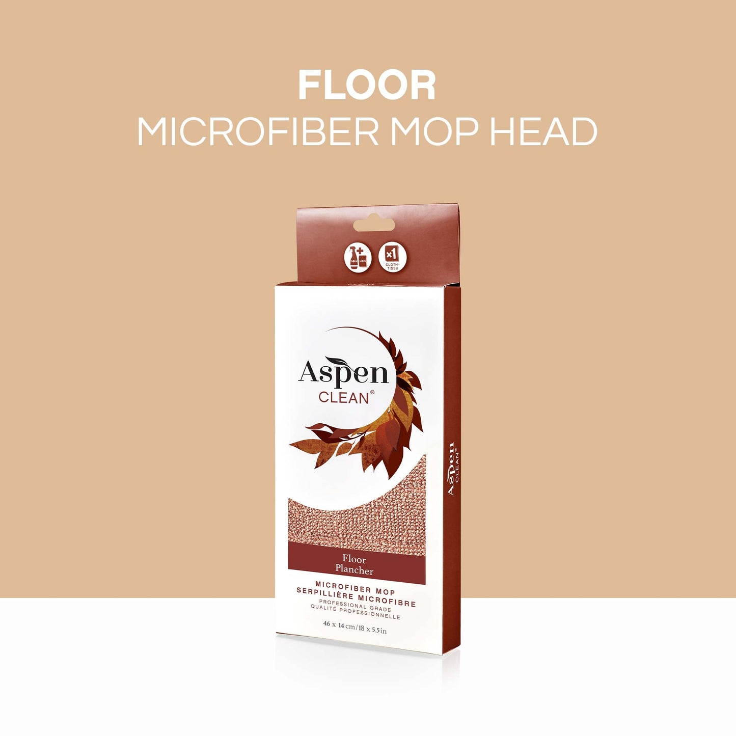 AspenClean Floor Microfiber Mop Head