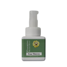Four Thieves Foaming Hand Soap in a square, white bottle with a sage green label
