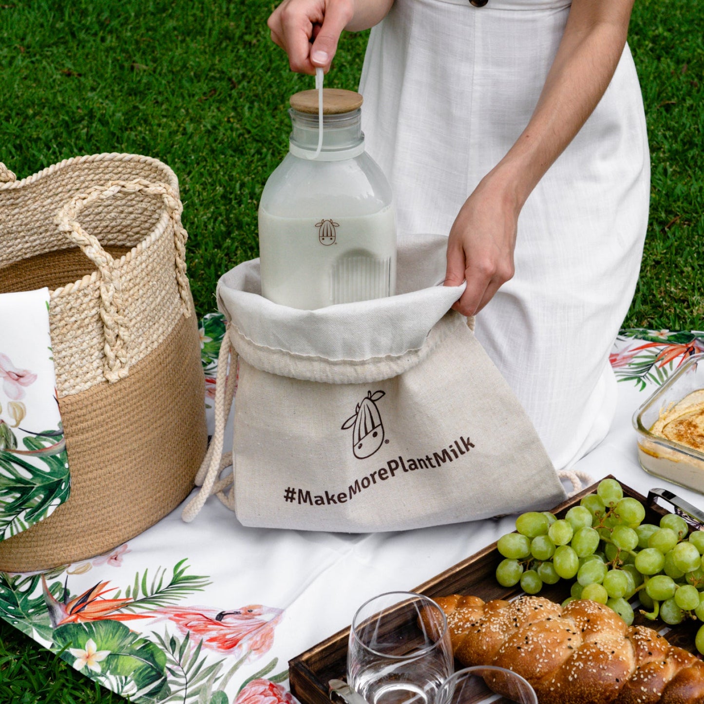 Almond Cow Reusable Storage Bag