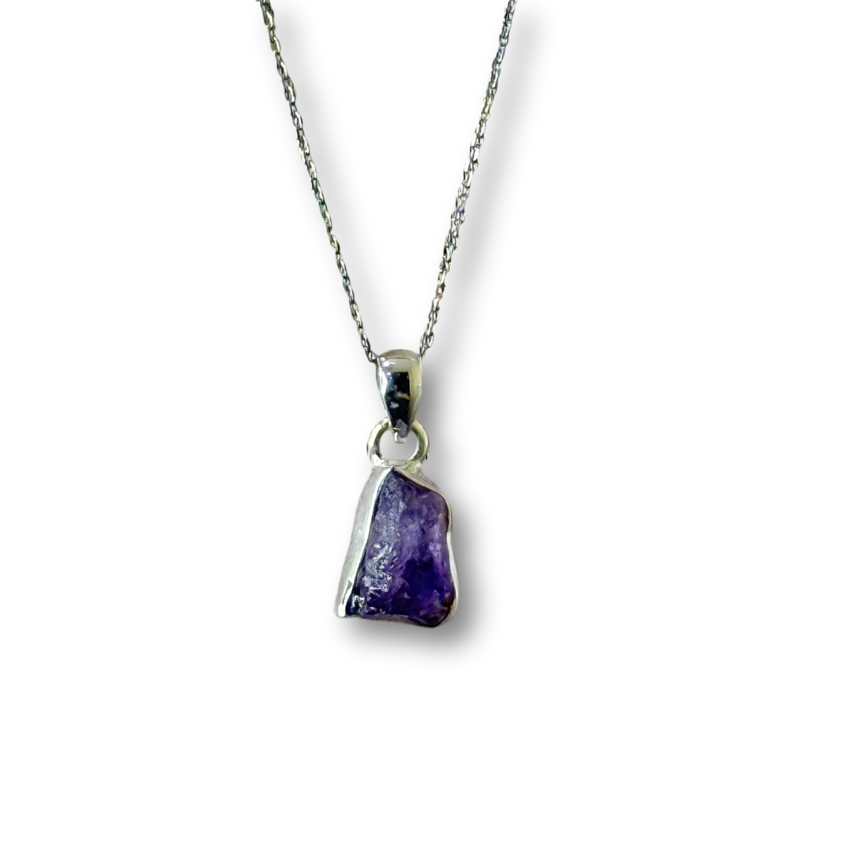 Freeform Gemstone Pendant - Amethyst