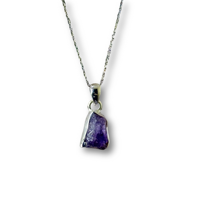 Freeform Gemstone Pendant - Amethyst