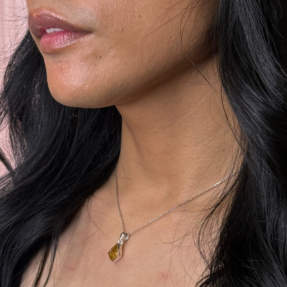 Freeform Gemstone Pendant - Citrine