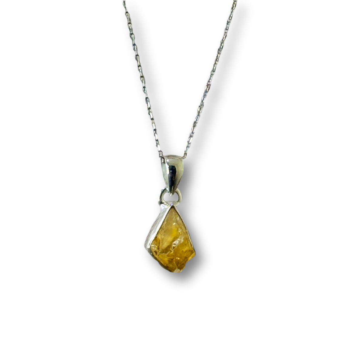 Freeform Gemstone Pendant - Citrine