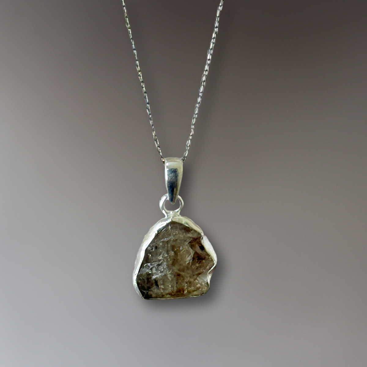 Freeform Gemstone Pendant - Herkimer Diamond