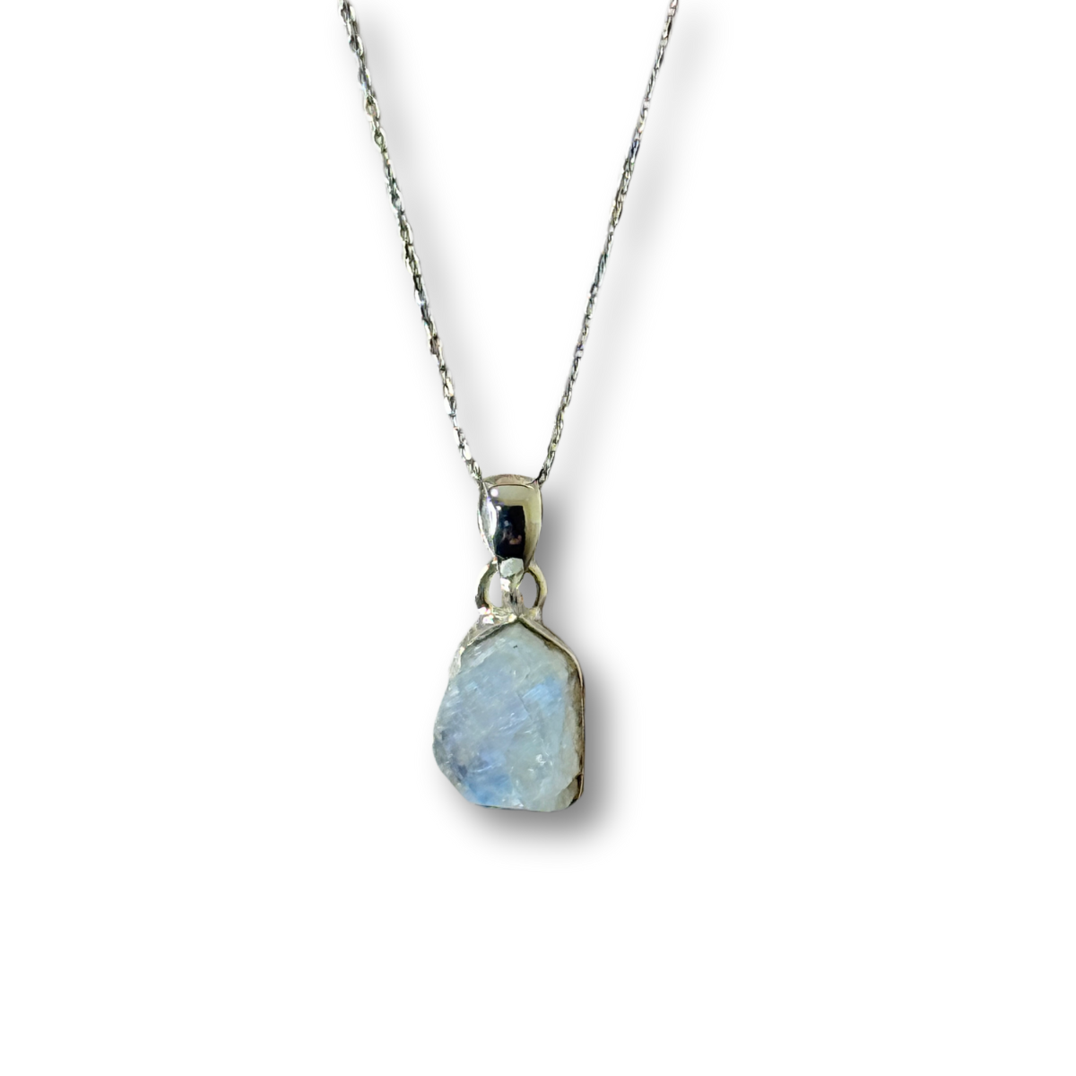 Freeform Gemstone Pendant - Rainbow Moonstone