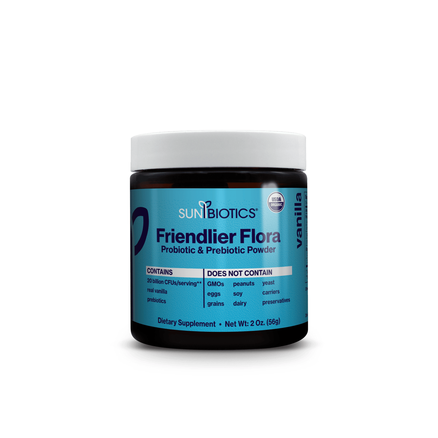 FRIENDLIER FLORA - PROBIOTIC & PREBIOTIC POWDER - Vanilla - Vegan America