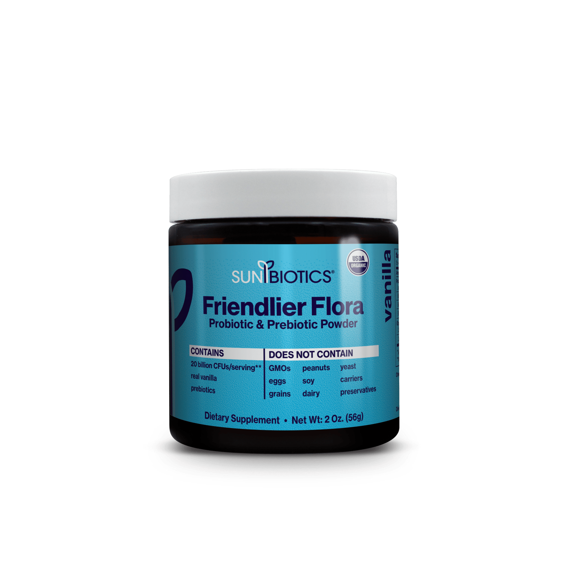 FRIENDLIER FLORA - PROBIOTIC & PREBIOTIC POWDER - Vanilla - Vegan America