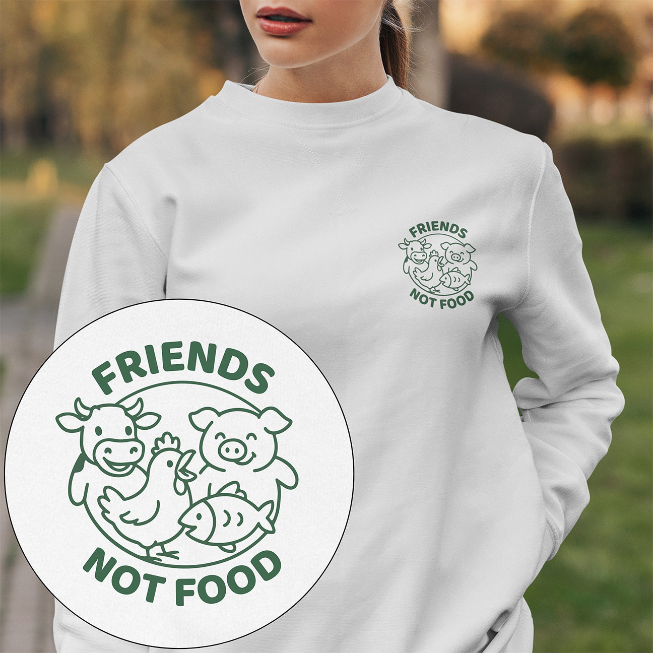 Friends Not Food Sweatshirt