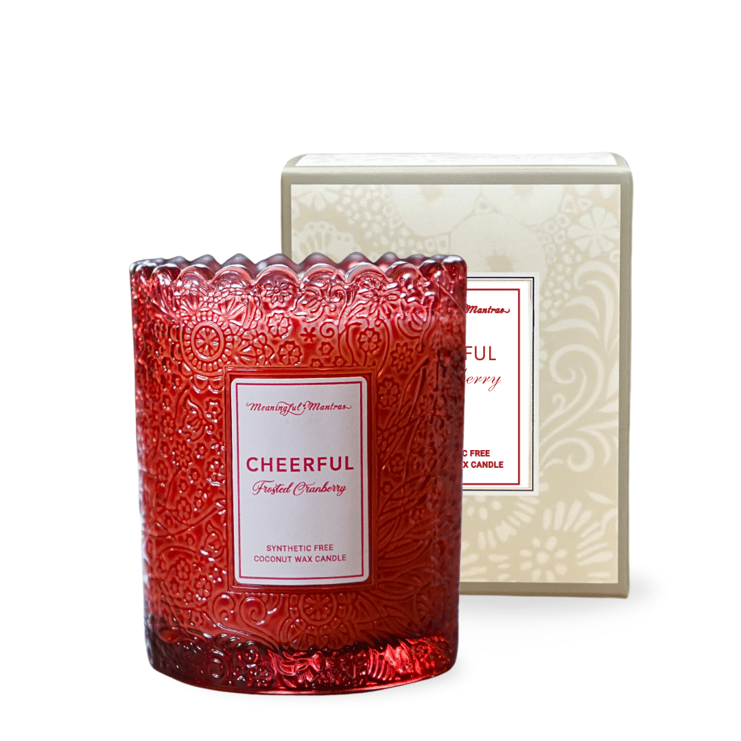 Frosted Cranberry Natural Candle 8oz Kaia Collection - Vegan America