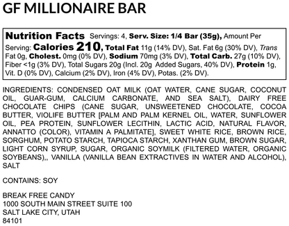 Vegan GF Millionaire Bar - Vegan America
