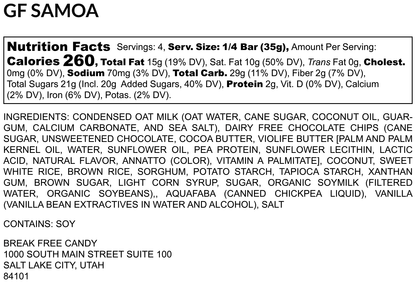 Vegan GF Samoa Bar - Vegan America