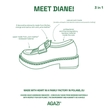 3 in 1 Corn loafers DIANE – navy blue