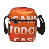 crossbody bag publicity banner orange & red - Vegan America
