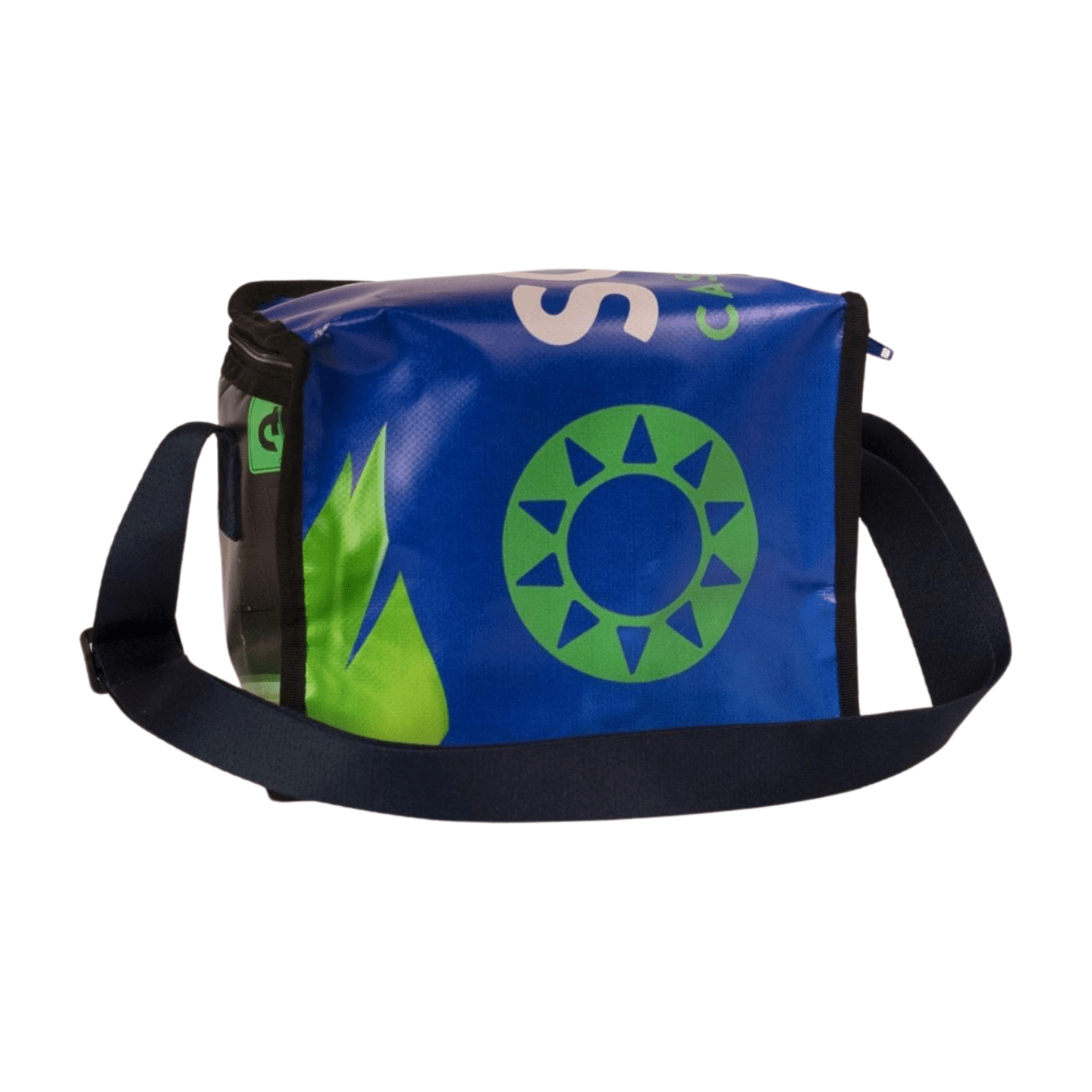 lunch bag publicity banner blue & green - Vegan America