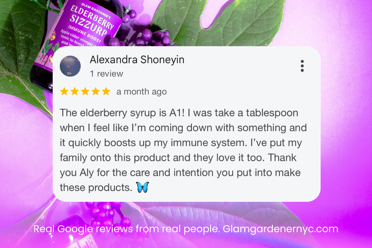 VEGAN ELDERBERRY SIZZURP (syrup) | with maple syrup, wild plants, wildcrafted elderberries, and organic ingredients