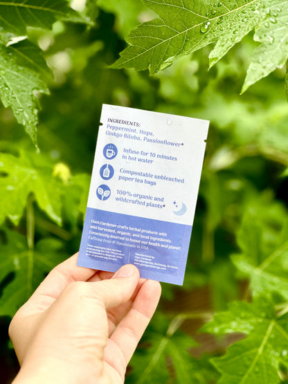 Calm The F*ck Down • Single Tea Bag • Herbal tea with Peppermint, Hops, Ginkgo & Passionflower