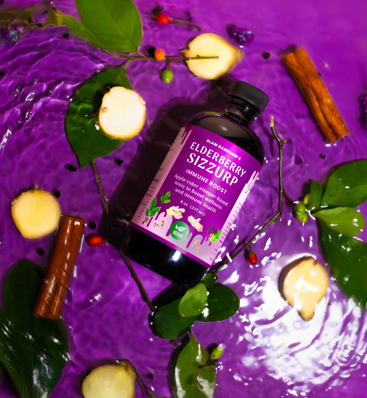 Wholesale case (12-pack) - Vegan Elderberry SizZurp