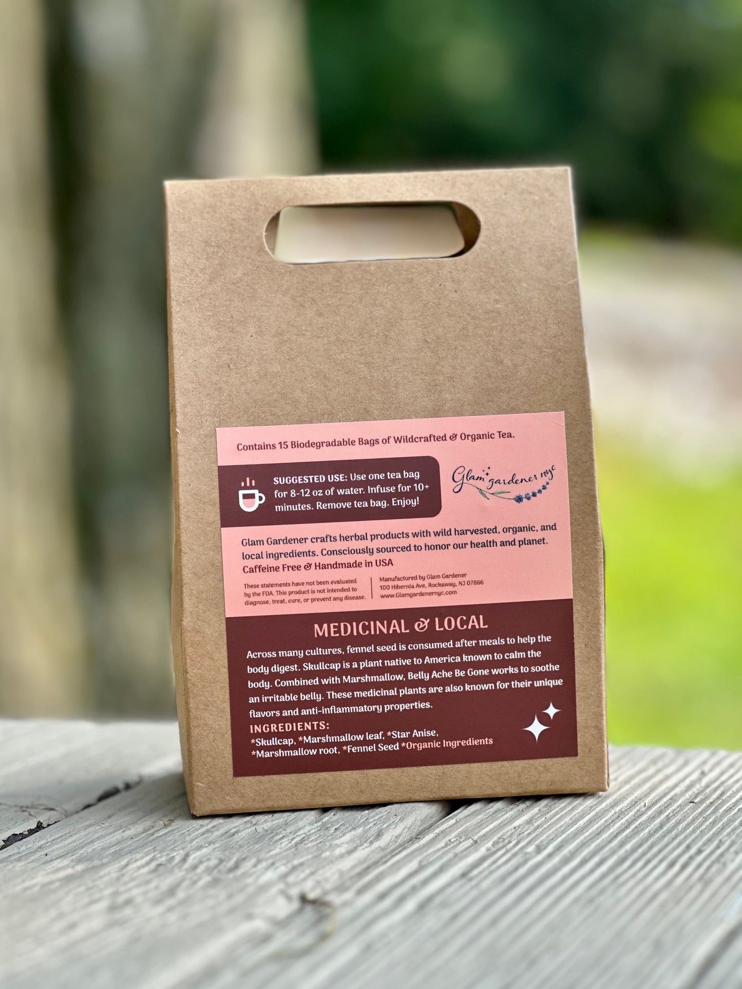 Belly Ache Be Gone • Pre-bagged herbal tea for digestive support with Marshmallow Root, Skullcap, Star Anise & Fennel Seed