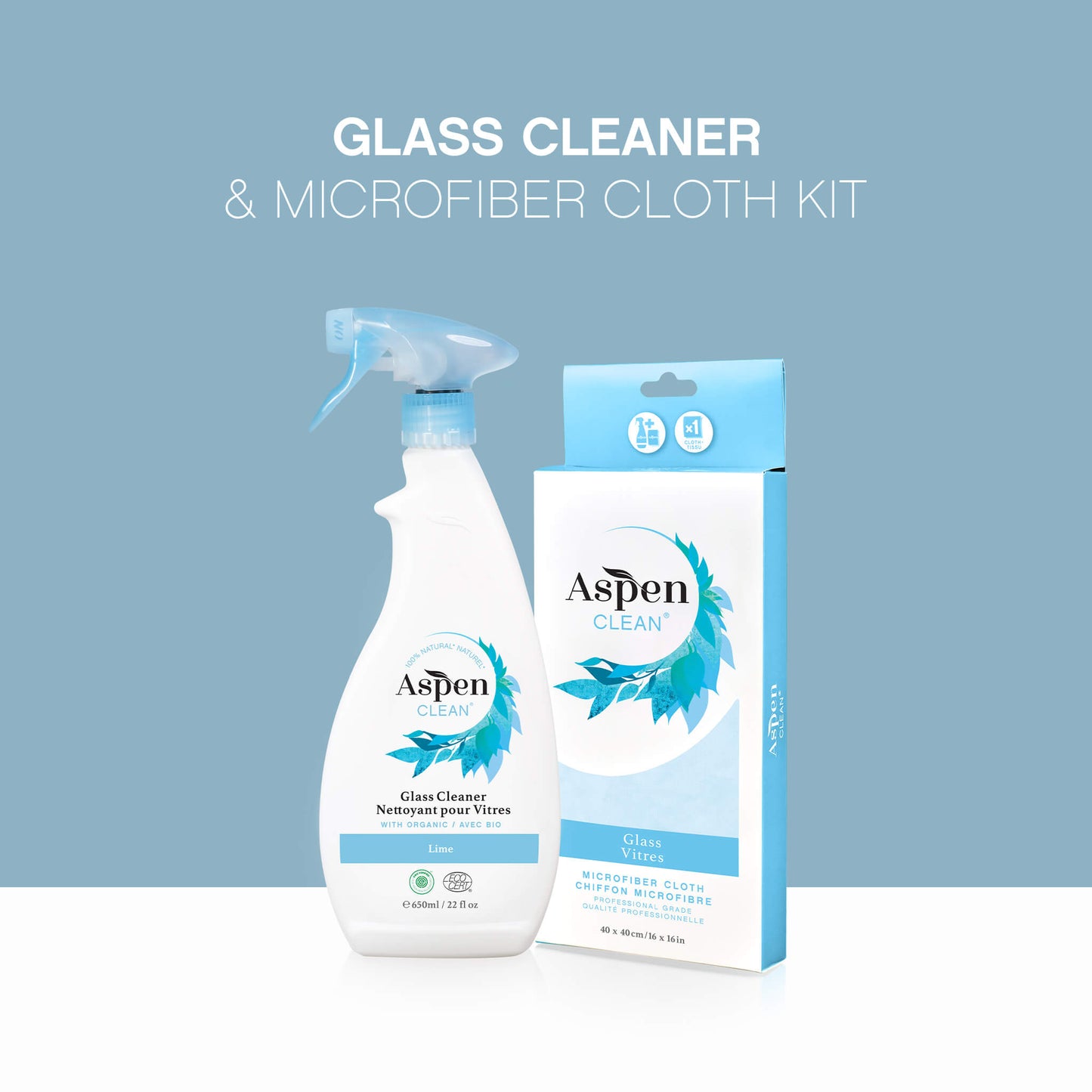 AspenClean Glass Cleaning Kit