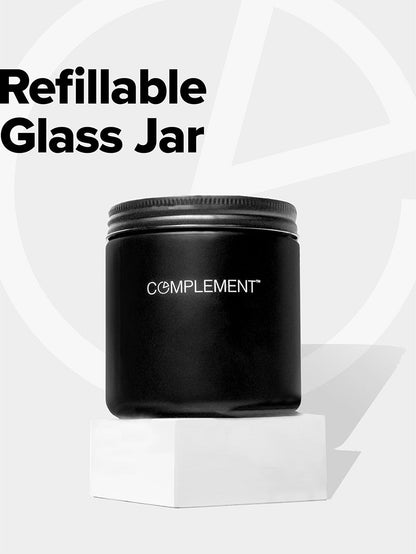 Matte Black Refillable Glass Jar - Vegan America