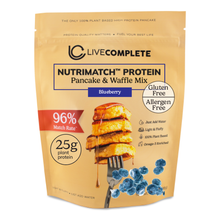 LiveComplete Pancake & Waffle Mix - Gluten & Allergen Free Blend - Blueberry