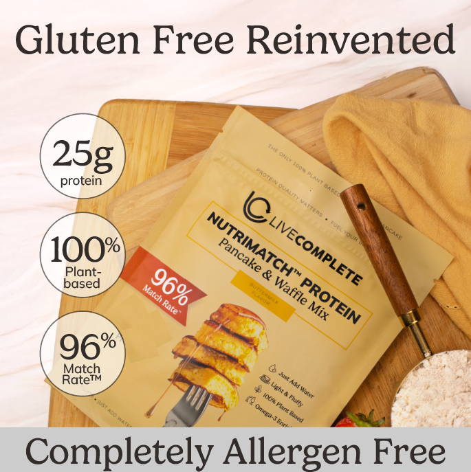 LiveComplete Pancake & Waffle Mix - Gluten & Allergen Free Blend - Blueberry
