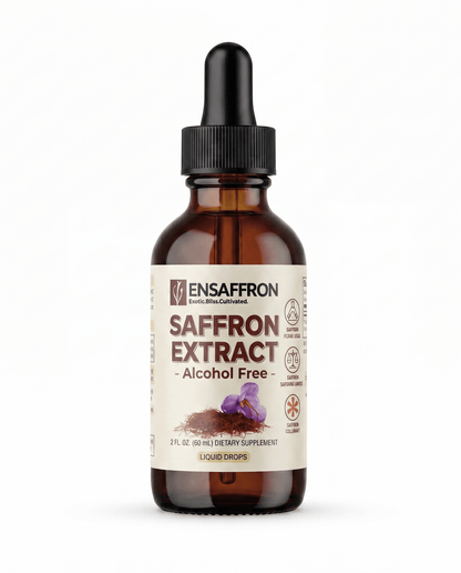 Premium Saffron Extract Liquid Drops (Made With Pure Threads) Alcohol-Free - Vegan America