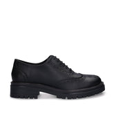 Women's Vegan Brogue Derby Shoes Grace Black - Vegan America