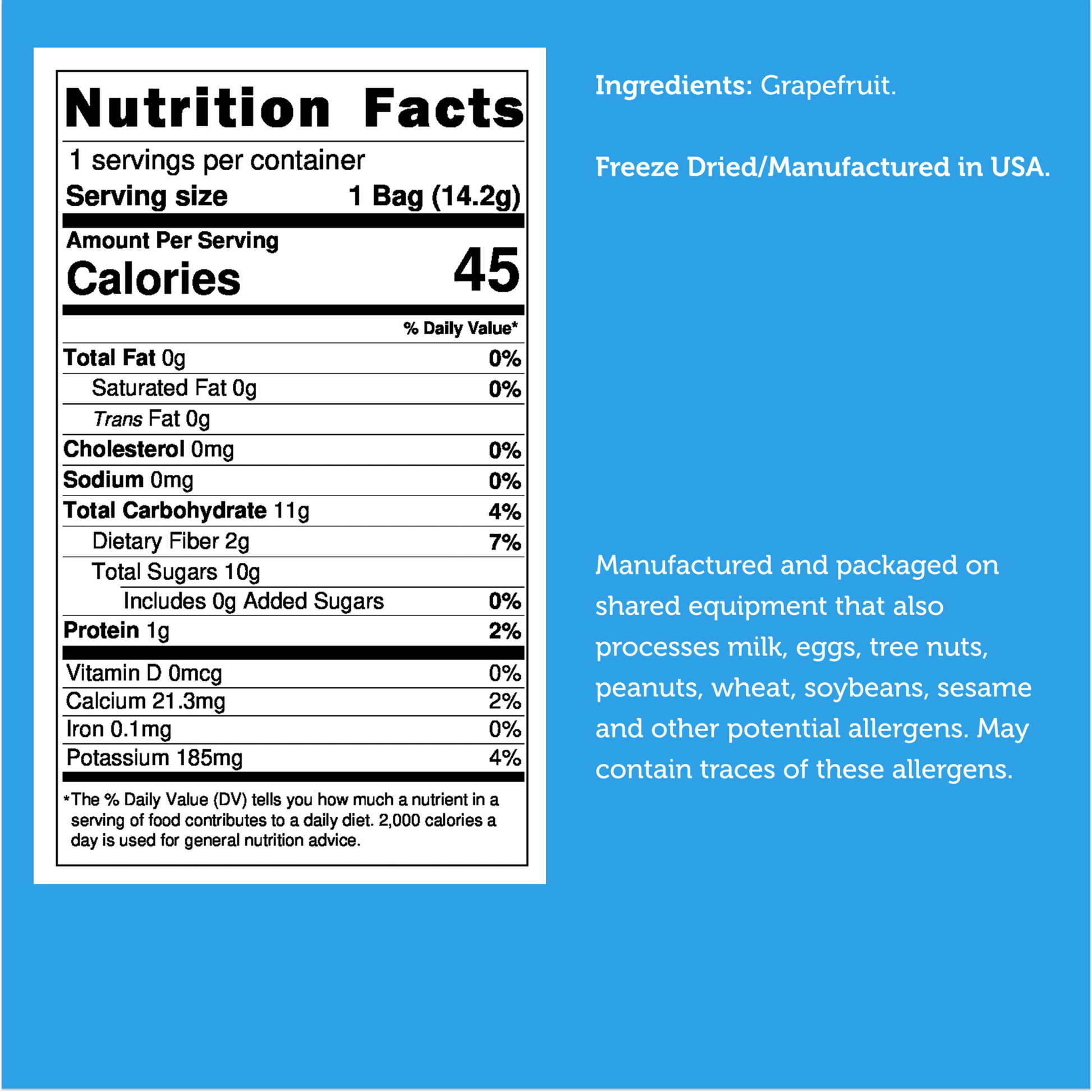 Freeze Dried Grapefruit Slices - Vegan America