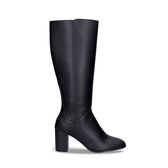 Women's AppleSkin® Vegan Knee-High Boots Greta Black - Vegan America