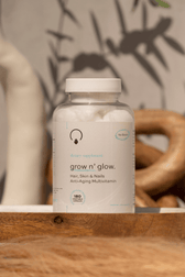 Grow N Glow Hair Skin Nails Anti Aging Multivitamins - Vegan America