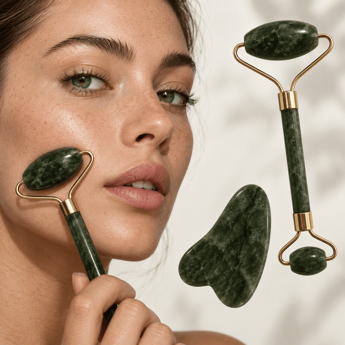 Gua Sha Jade Tool Bundle - Vegan America