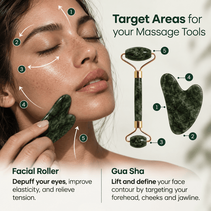 Gua Sha Jade Tool Bundle - Vegan America